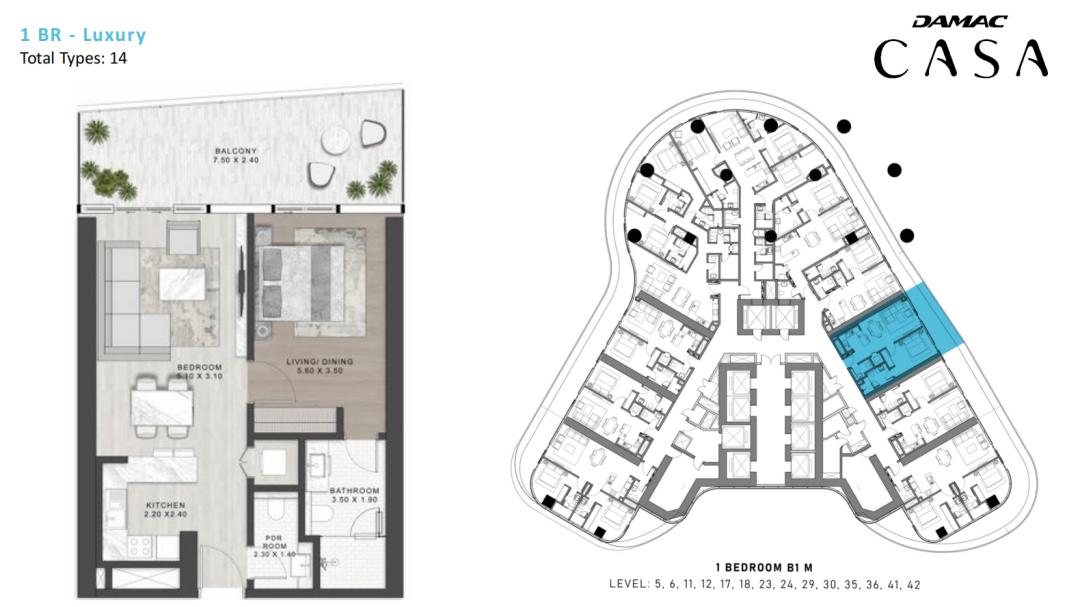 楹进迪拜高端房产推荐：Damac Casa 可俯瞰整个棕榈岛景观~