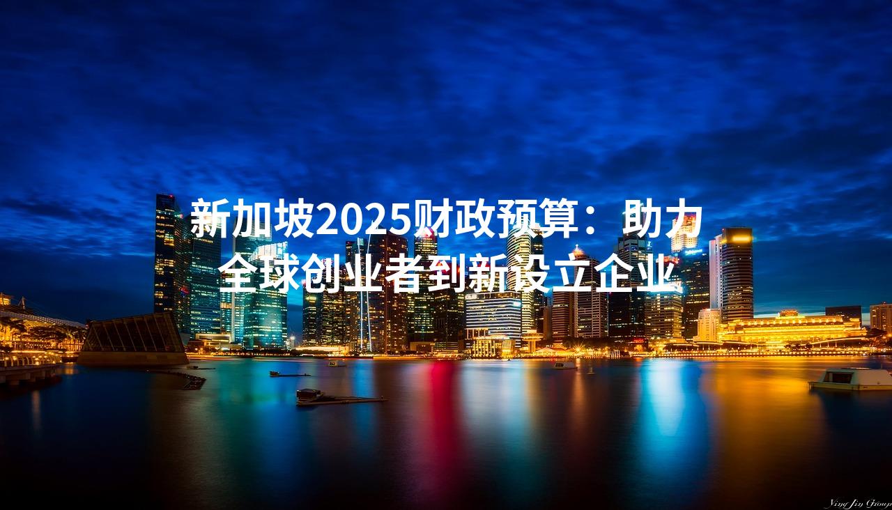 新加坡2025财政预算：助力全球创业者到新设立企业