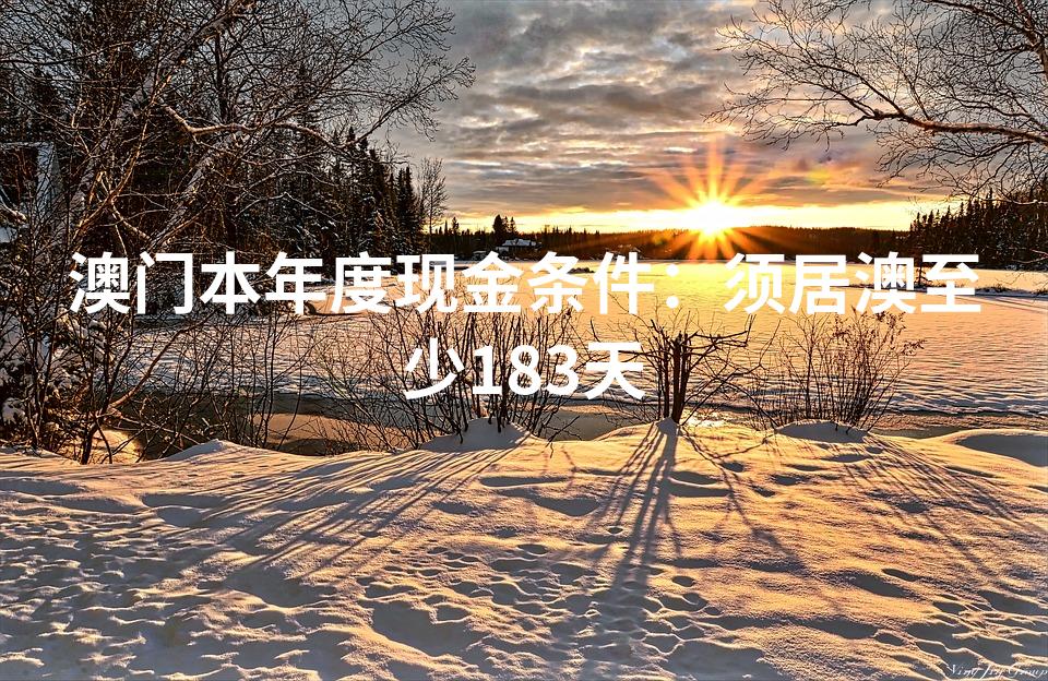 澳门本年度现金条件：须居澳至少183天