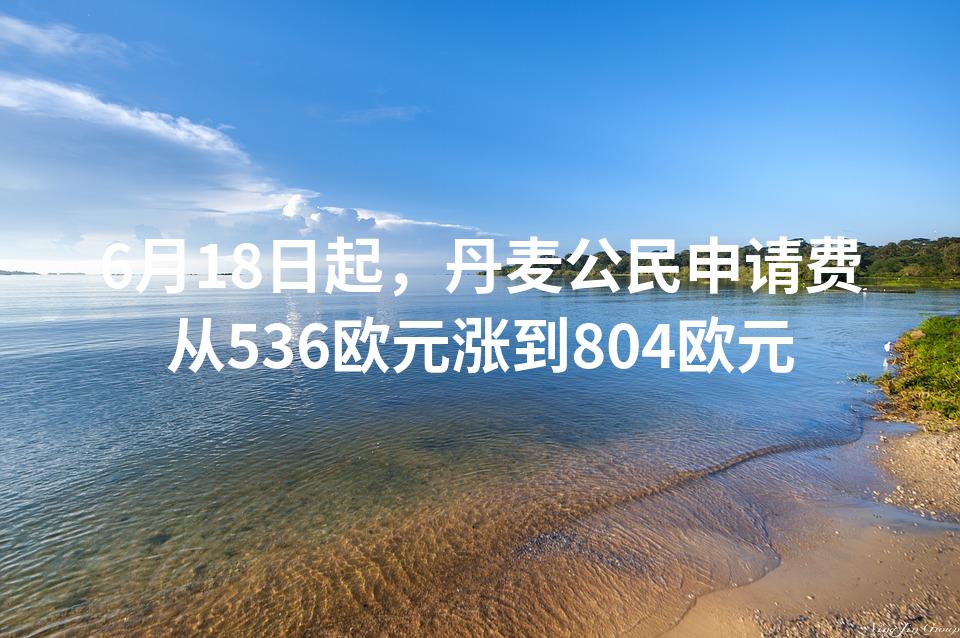 6月18日起，丹麦公民申请费从536欧元涨到804欧元