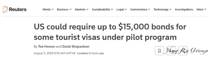重磅！美签申请需要缴1.5万保证金！