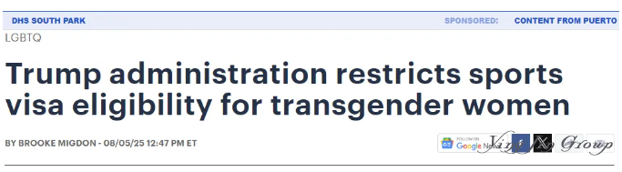 美国移民局出狠招：运动员签证绿卡申请，必须是“生理女性”！