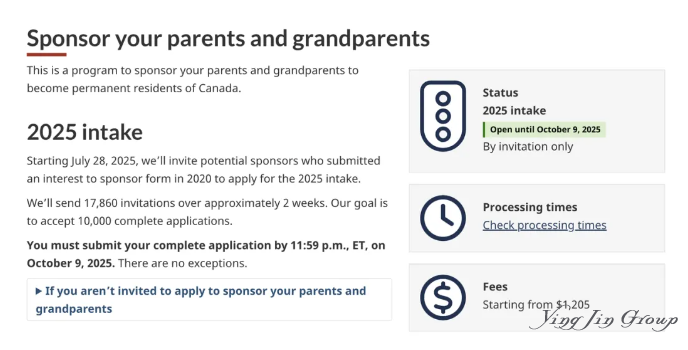 加拿大父母团聚移民开始发放！名额近1.8万！