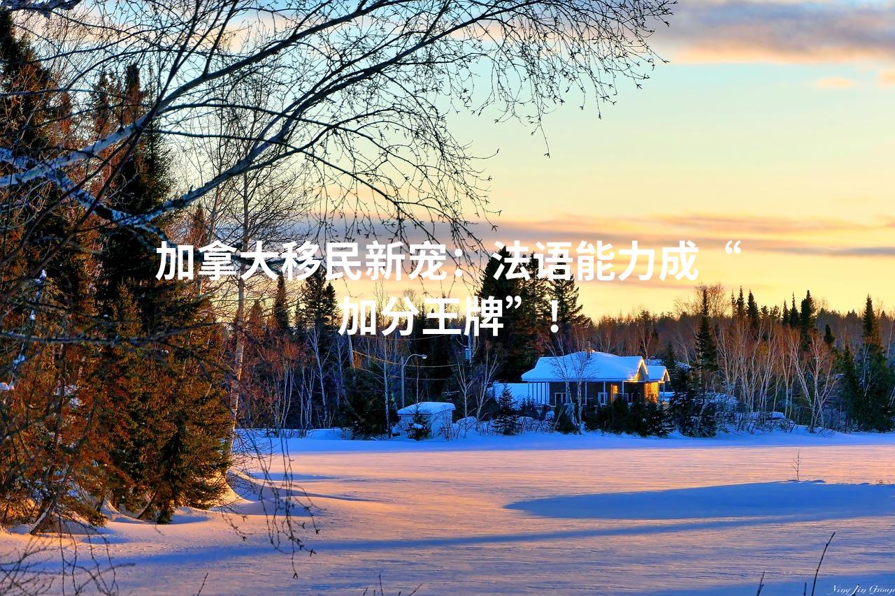 加拿大移民新宠：法语能力成“加分王牌”!